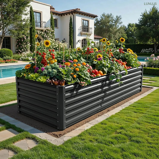 Raised Garden Bed Kit – Outdoor Planter for Vegetables, Flowers & Herbs